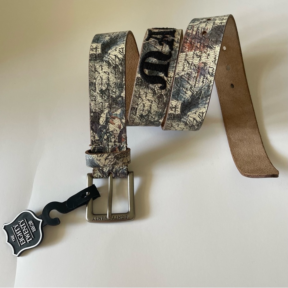 The Eighty Twenty 80/20 Genuine Leather Printed Belt Size 42 Inches